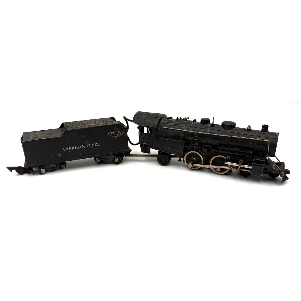 American Flyer 300 AC Reading Lines Steam Locomotive Tender S Gauge Black 1940s